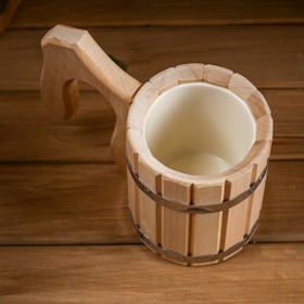 

Кружка пивная 0,3 л с пластиковой вставкой
