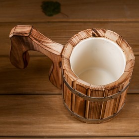 

Кружка пивная "Добрыня" 0,3 л с пластиковой вставкой