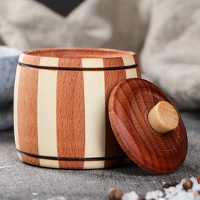 

Солонка "Бочонок", 6х7,5 см, массив бука