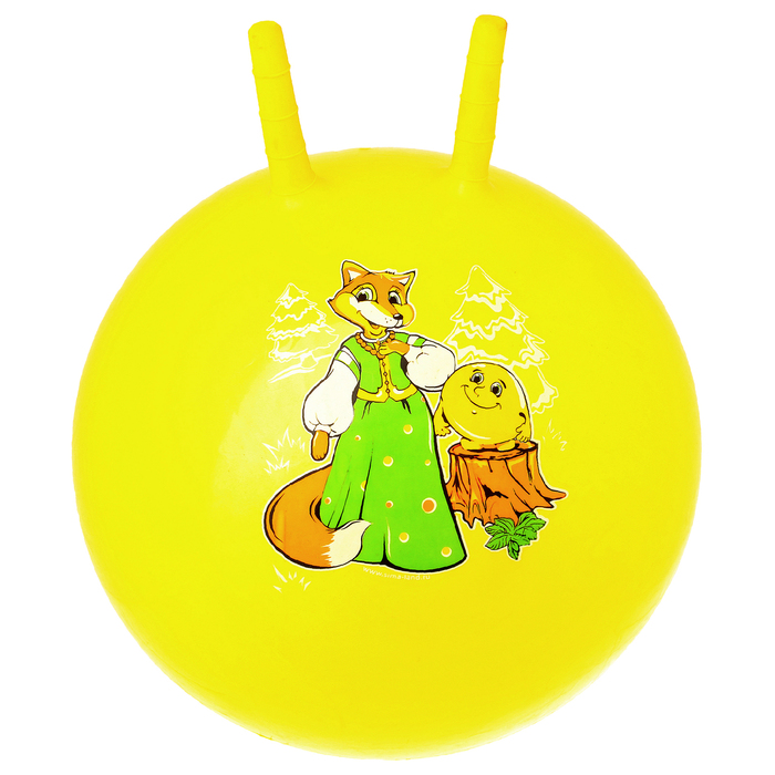 Мяч-попрыгун с рожками "Сказочные истории", d=65 см, 600 гр, МИКС