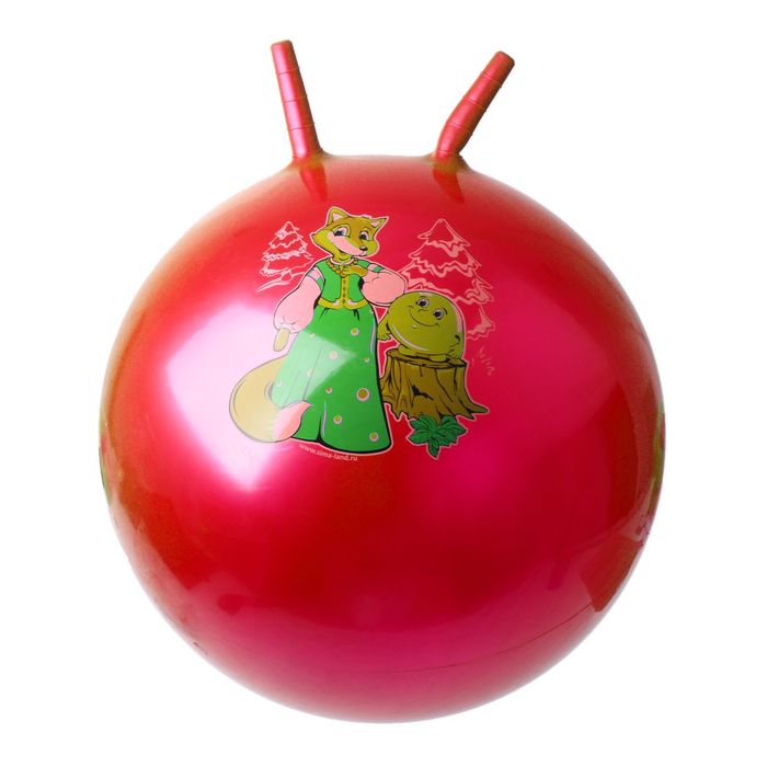 Мяч-попрыгун с рожками "Сказочные истории", d=65 см, 600 гр, МИКС