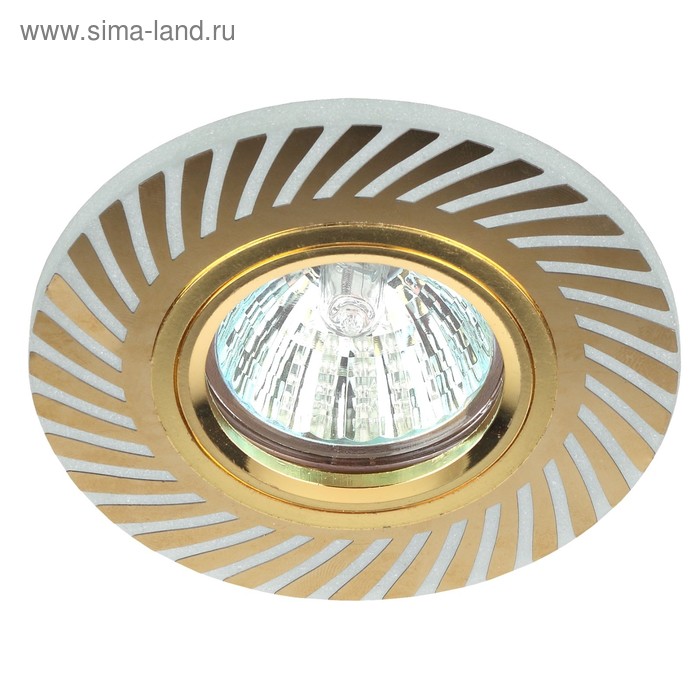 Светильник DK LD39 WH/GD ЭРА, GU5.3 50Вт, цвет золото, белый светильник эра kl55 gd литой