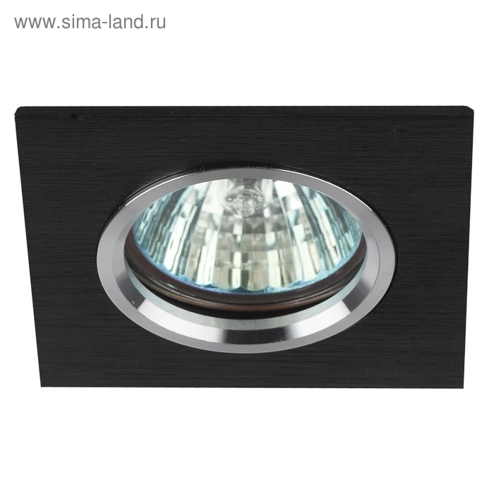 Светильник KL57 SL/BK ЭРА, GU5.3 50Вт, цвет чёрный, серебро