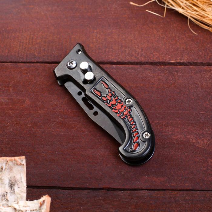 фото Нож перочинный складной "красный скорпион", лезвие 6,5 см мастер к