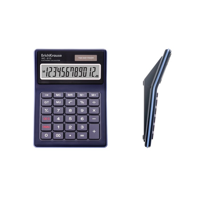 Калькулятор настольный 12-разр, ErichKrause WC-612 водонепроницаемый 40612
