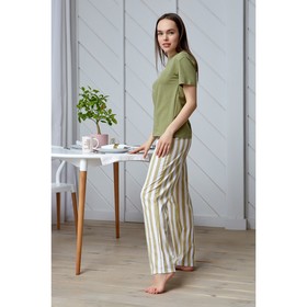 

Брюки женские KAFTAN "Inspiration" белый/хаки, р-р 40-42