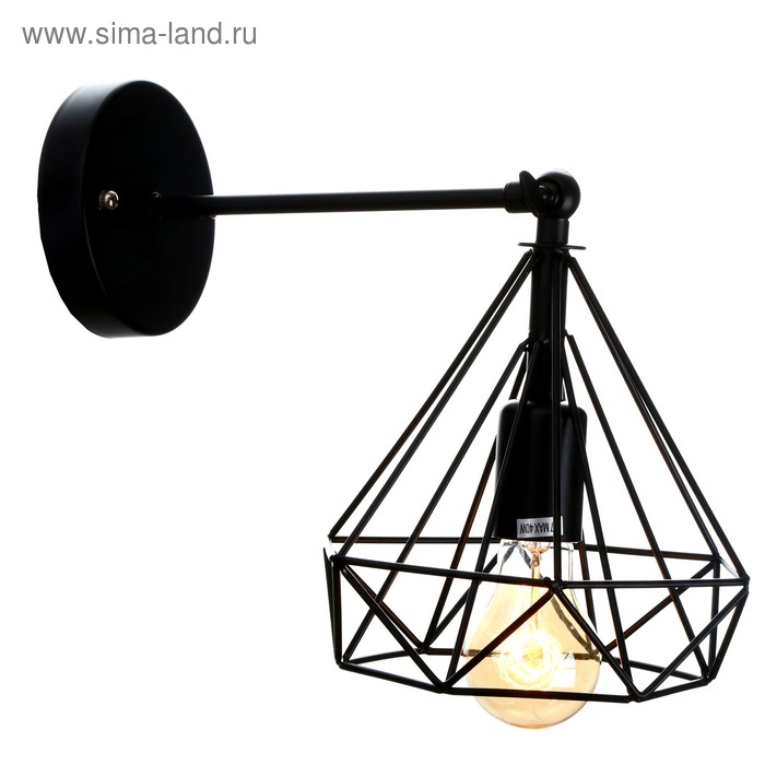 

Бра "Блум" 1х40Вт E27 черный 25x20x25 см.