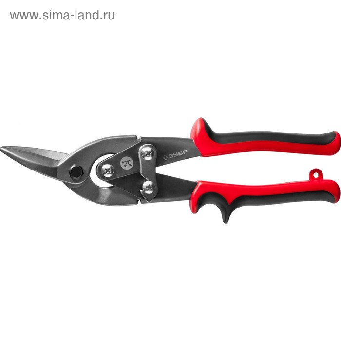 Ножницы по металлу ЗУБР 23140-L, 250 мм, 0.4/0.8 мм, левые, двухрычажные 23140