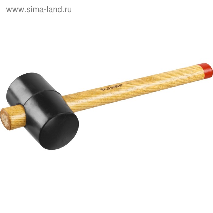фото Киянка "зубр" мастер 2050-65_z01, резиновая, черная, деревянная рукоятка, 450 г