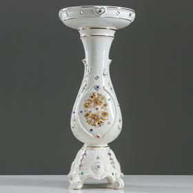 

Ваза напольная "Ромашка" на колонне, белая, камни, 130 см, керамика