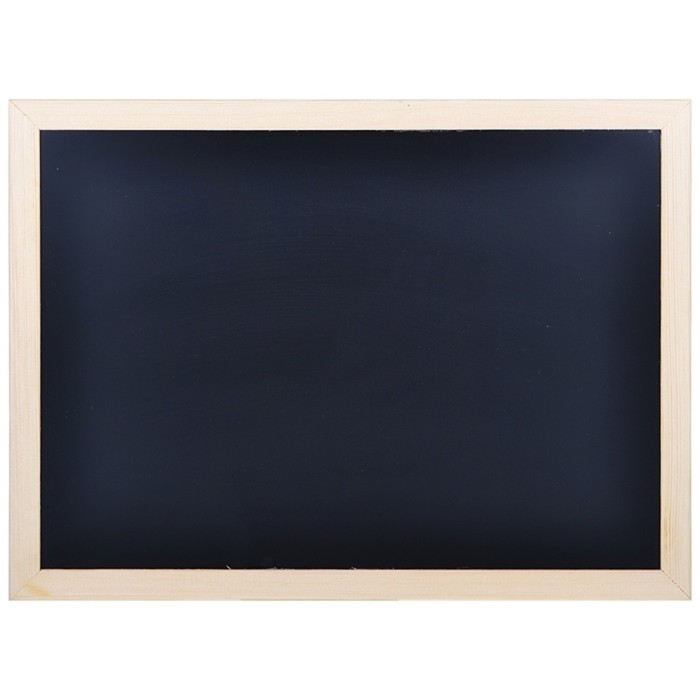Доска меловая с деревянной рамкой 900*600 мм, цвет чёрный