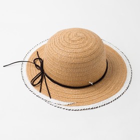 Шляпа для девочки MINAKU 'Куколка', размер 50,  цвет бежевый Ош
