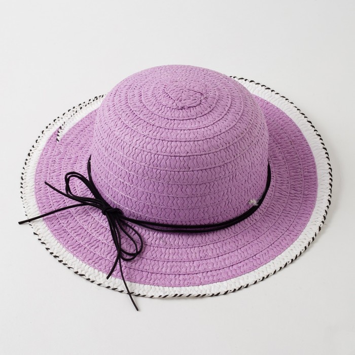 Шляпа для девочки MINAKU «Куколка», цвет фиолетовый, размер 50