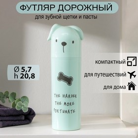 Футляр для зубной щетки и пасты «Пёсик», 23 см, цвет МИКС Ош
