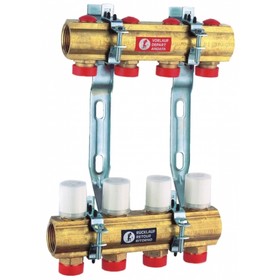 

Коллекторная группа Giacomini R553EY008, 1"х3/4", без расходомеров, латунь, 8 выходов