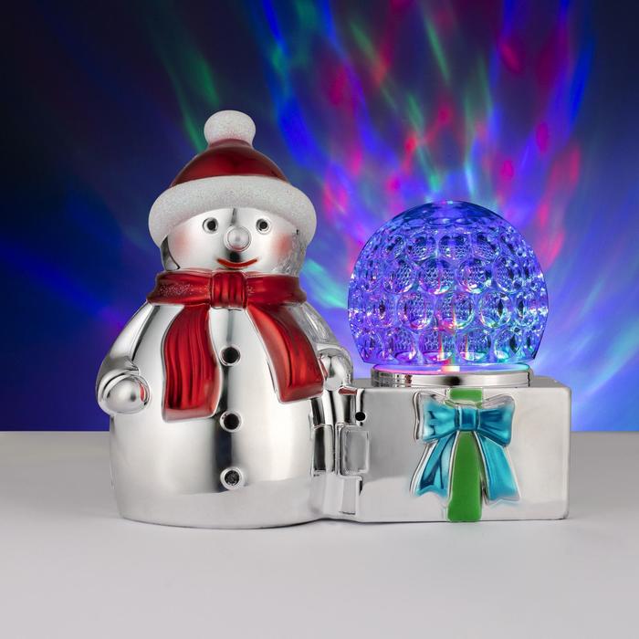 Световая фигура Снеговик и шар, 3 LED, 220V