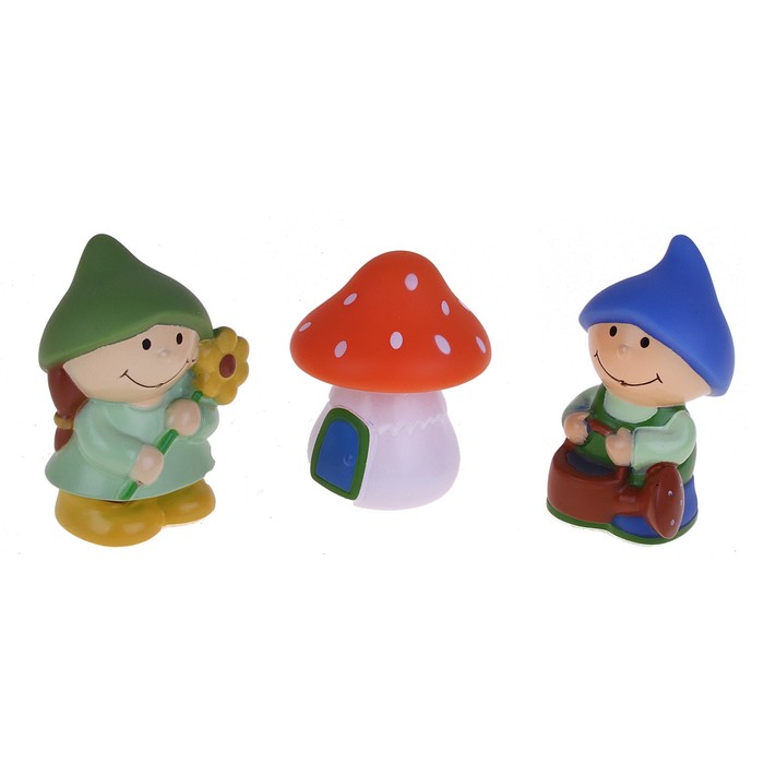 Набор игрушек-брызгалок для ванны «Гномики», 3 шт.