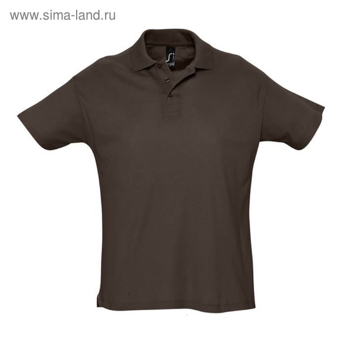 фото Рубашка поло мужская summer 170, размер s, цвет тёмно-коричневая sol's