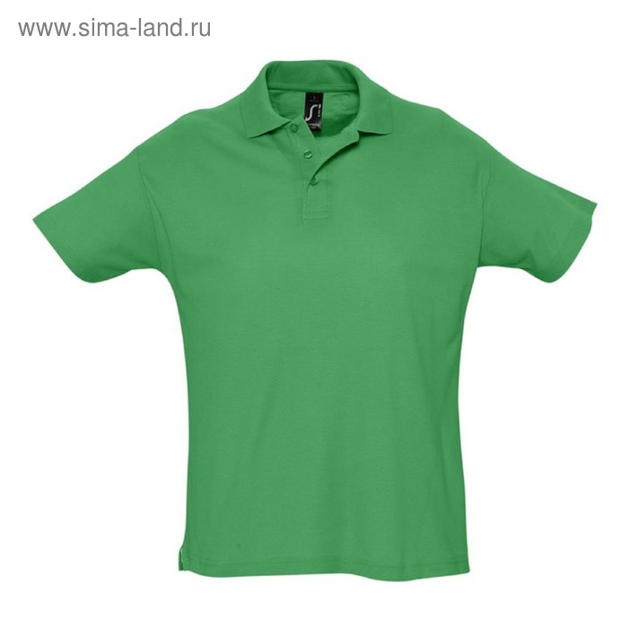 фото Рубашка поло мужская summer 170, размер xs, цвет ярко-зеленая sol's