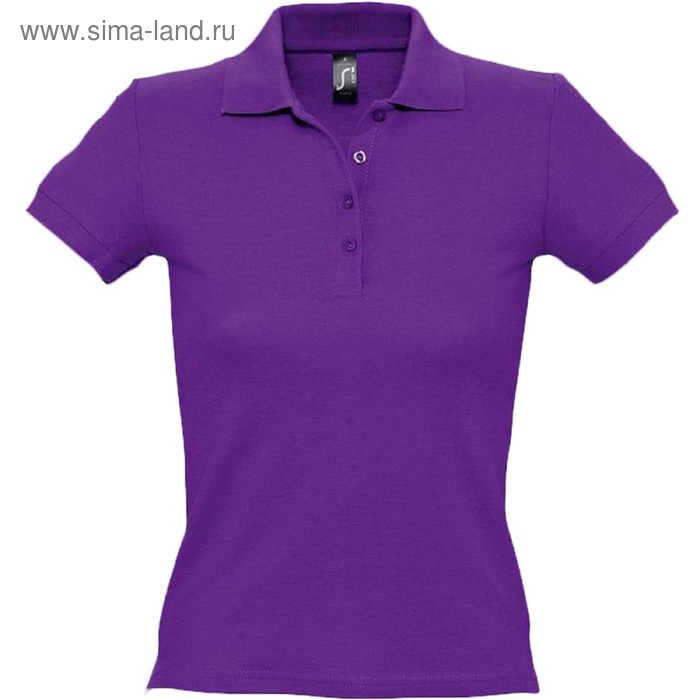 фото Рубашка поло женская people 210, размер xl, цвет тёмно-фиолетовая sol's