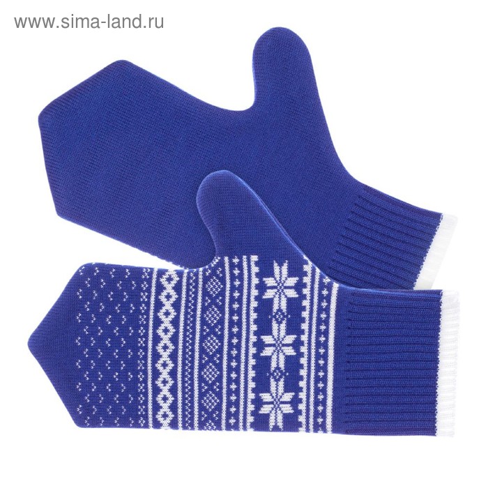 фото Варежки «скандик», размер xl, цвет синий teplo
