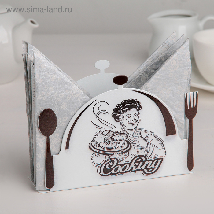 

Салфетница Сooking, 15×4,2×10,3 см, цвет белый
