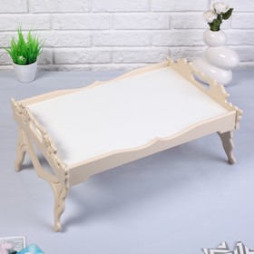 

Столик для завтрака складной "Прованс", 52×37см, с ручками, слоновая кость