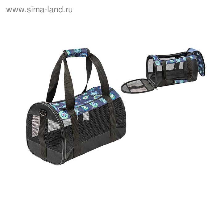 фото Сумка-переноска "кислород" складная, металлический каркас, 42 х 26 х 25 см, нейлон, микс