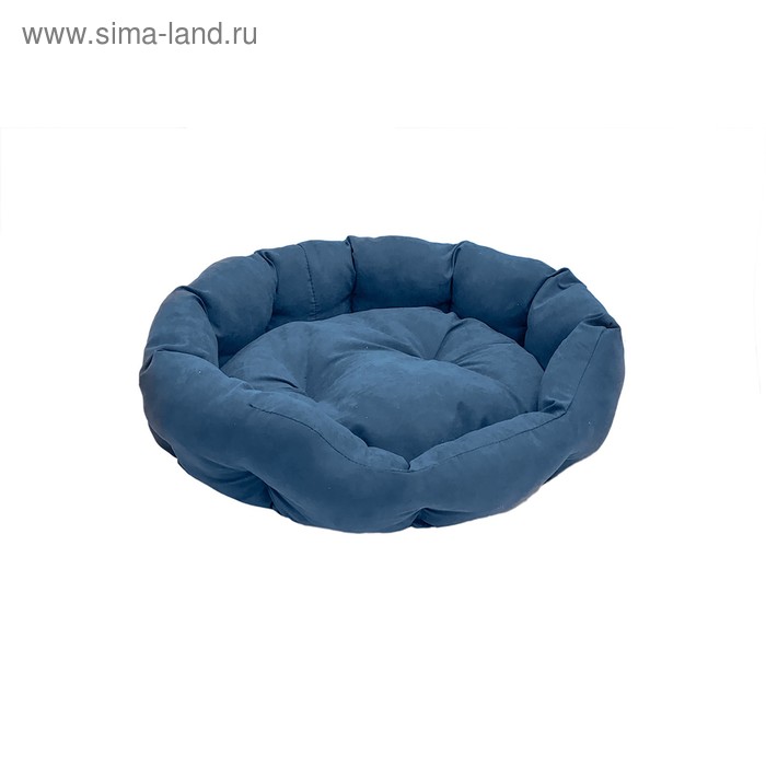 

Лежанка "Бархатное облако" овальная, 59 х 51 х 18 см, синяя