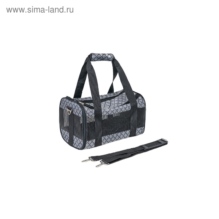 фото Сумка-переноска "тайфун" складная, каркасная, с ремнем, 42 х 26 х 25 см, нейлон, микс