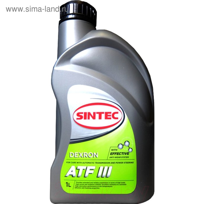трансмиссионное масло sintec atf ii d dexron 4 л Масло трансмиссионное Sintec ATF III, G Dexron, 900264, 1 л