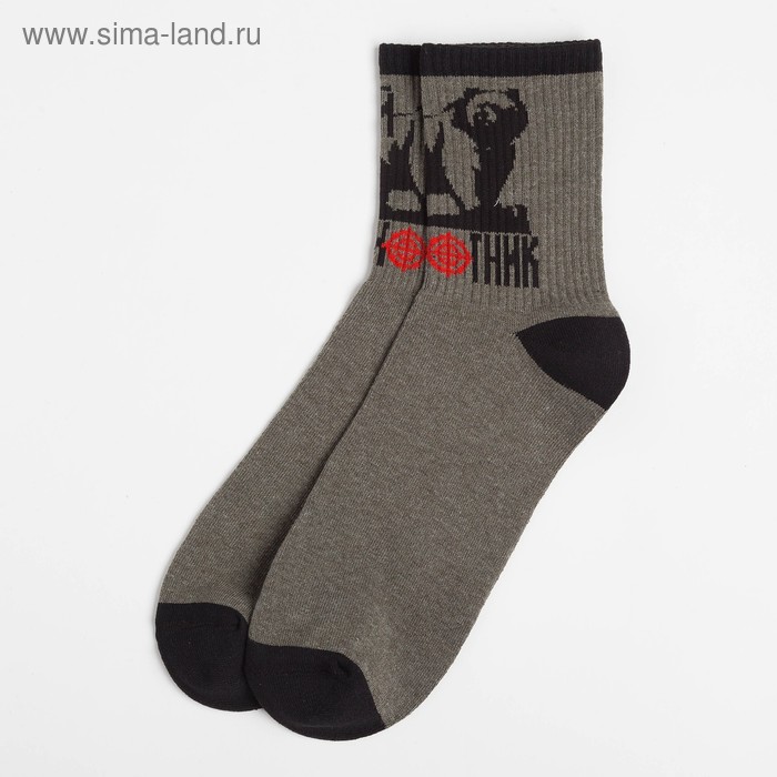 

Носки мужские "Лучший охотник" р. 41-44 (27-29 см), зелёный