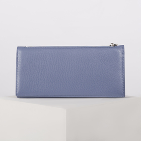 

Кошелёк женский, 3 отдела на клапане, цвет голубой
