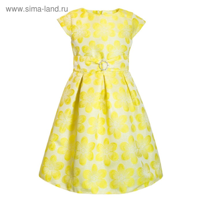 фото Платье для девочки, рост 128, цвет жёлтый let's go