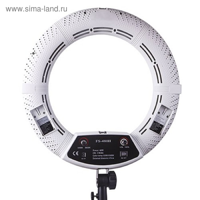 фото Кольцевая лампа okira led ring fs 480, 48 вт, 480 светодиодов, d=45 см, белая