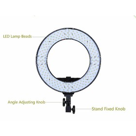

Кольцевая лампа OKIRA LED RING FS 480, 48 Вт, 480 светодиодов, d=45 см, + штатив, чёрная
