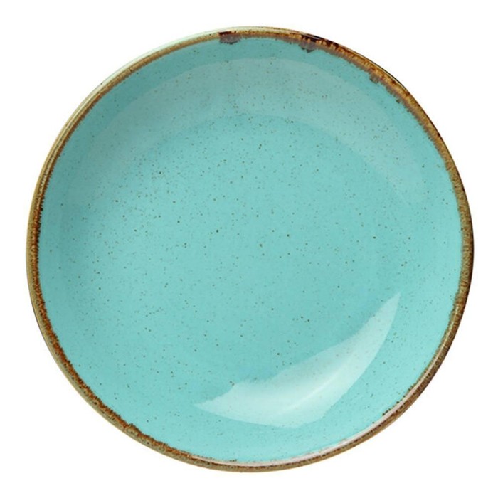 Тарелка глубокая Turquoise, 500 мл, d=21 см, цвет бирюзовый тарелка фарфоровая глубокая винтаж 500 мл d 21 см цвет коричневый