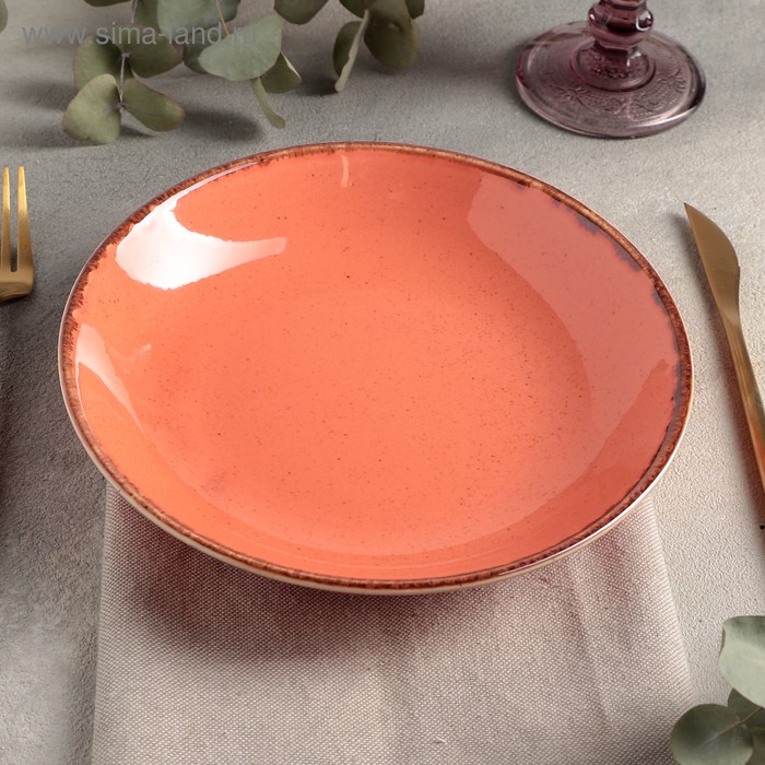 Тарелка глубокая d=21 см, цвет оранжевый тарелка элис d 21 см цвет красный