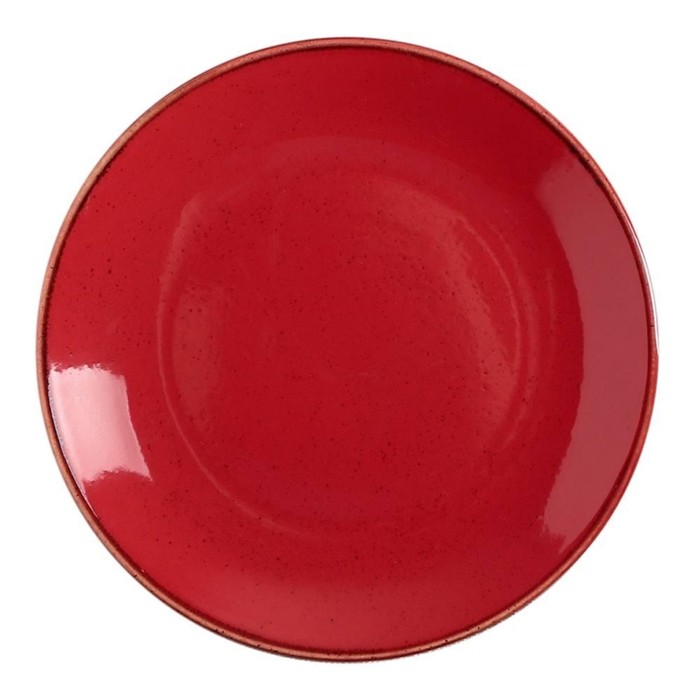 Тарелка плоская d=18 см, цвет красный тарелка тигровая лилия d 18 5 см