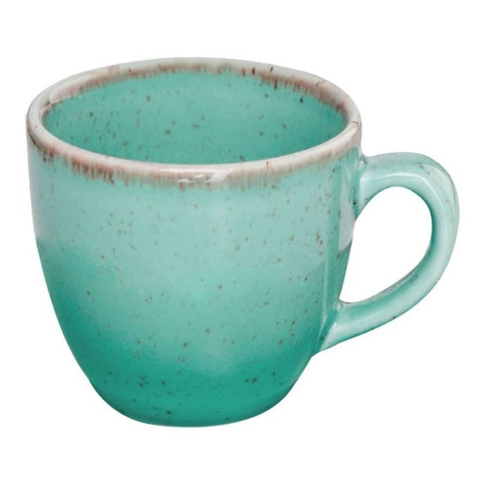 Чашка кофейная Turquoise, 90 мл, фарфор, цвет бирюзовый чашка кофейная dark grey 80 мл фарфор цвет тёмно серый