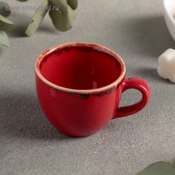 Чашка кофейная 90 мл, цвет красный