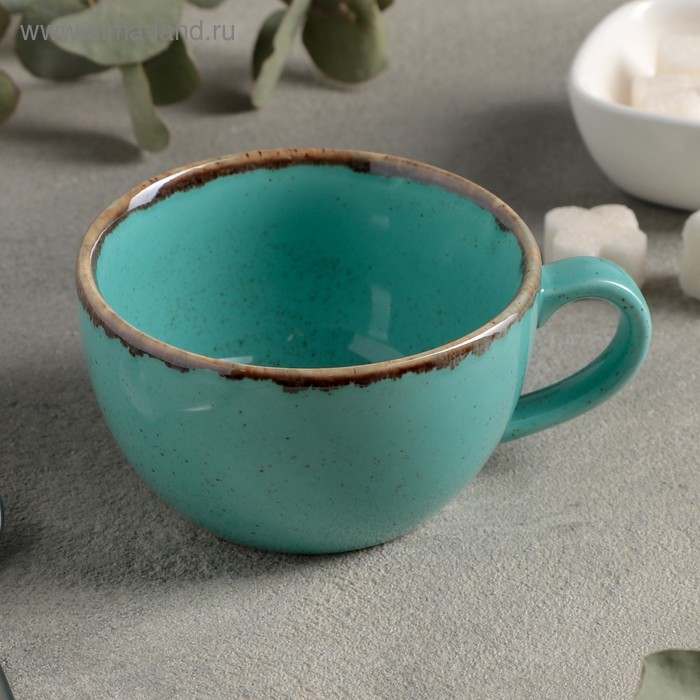 Чашка чайная Turquoise, 250 мл, фарфор, цвет бирюзовый дулевский фарфор чашка чайная гранатовый 250 мл фарфор