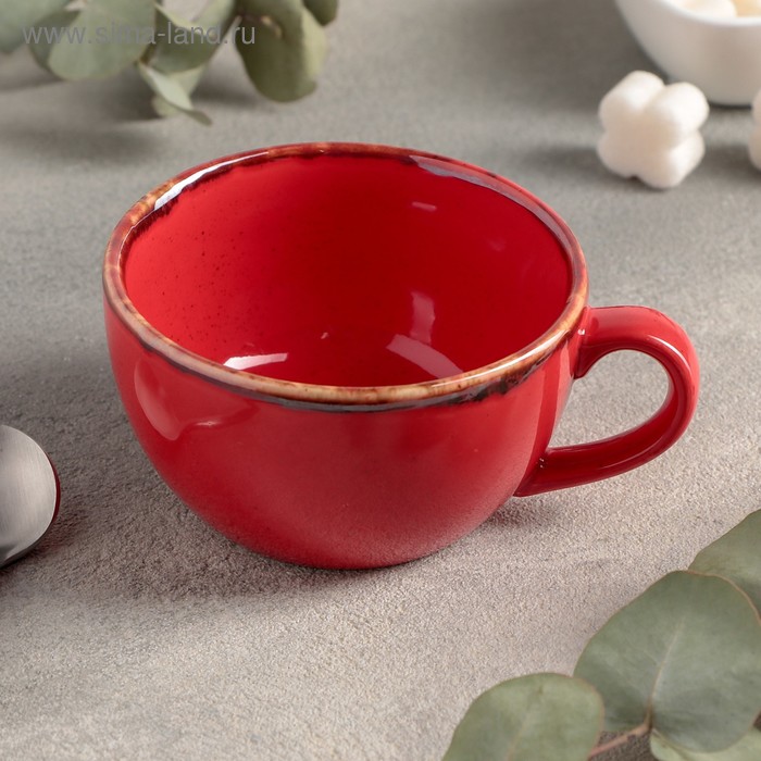 Чашка чайная 250 мл, цвет красный
