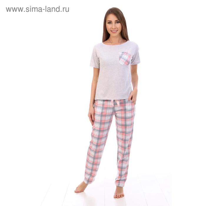 фото Комплект «стрит» женский (футболка, брюки) цвет серый, размер 48 марис