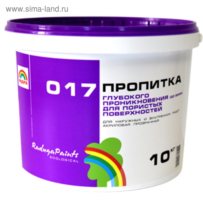 

Пропитка водно-дисперсионная акриловая "Радуга 017" 10 кг