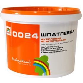 

Шпатлёвка водно-дисперсионная акриловая "Радуга 0024" влагостойкая фасадная,4 кг