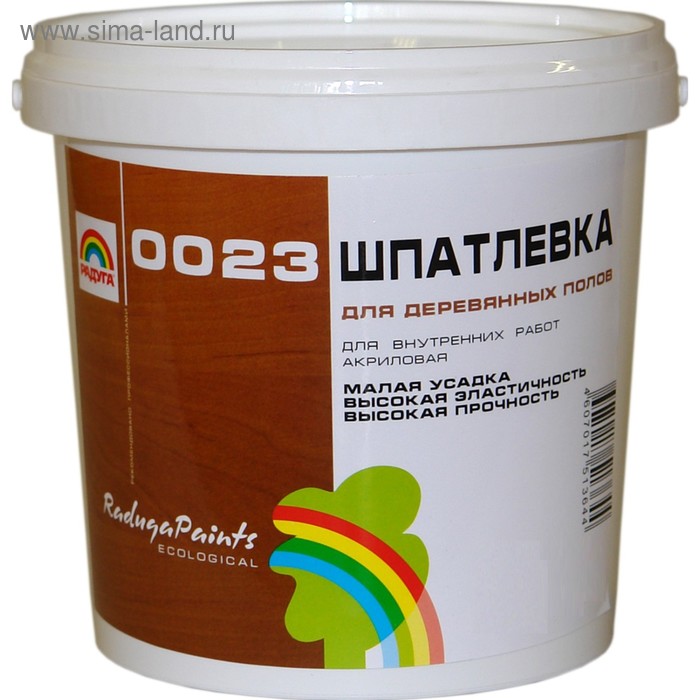

Шпатлёвка водно-дисперсионная акриловая "Р-0023" для деревянных полов, венге 0,9 кг