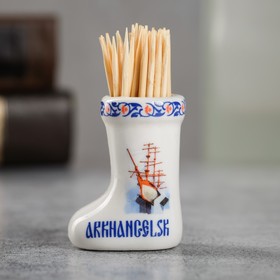 Сувенир для зубочисток в форме валенка «Архангельск» Ош