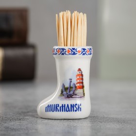 Сувенир для зубочисток в форме валенка «Мурманск» Ош