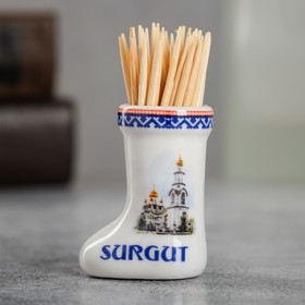 Сувенир для зубочисток в форме валенка «Сургут»